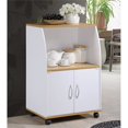 thumbnail image 2 of Pemberly Row Microwave Kitchen Cart in White, 2 of 5