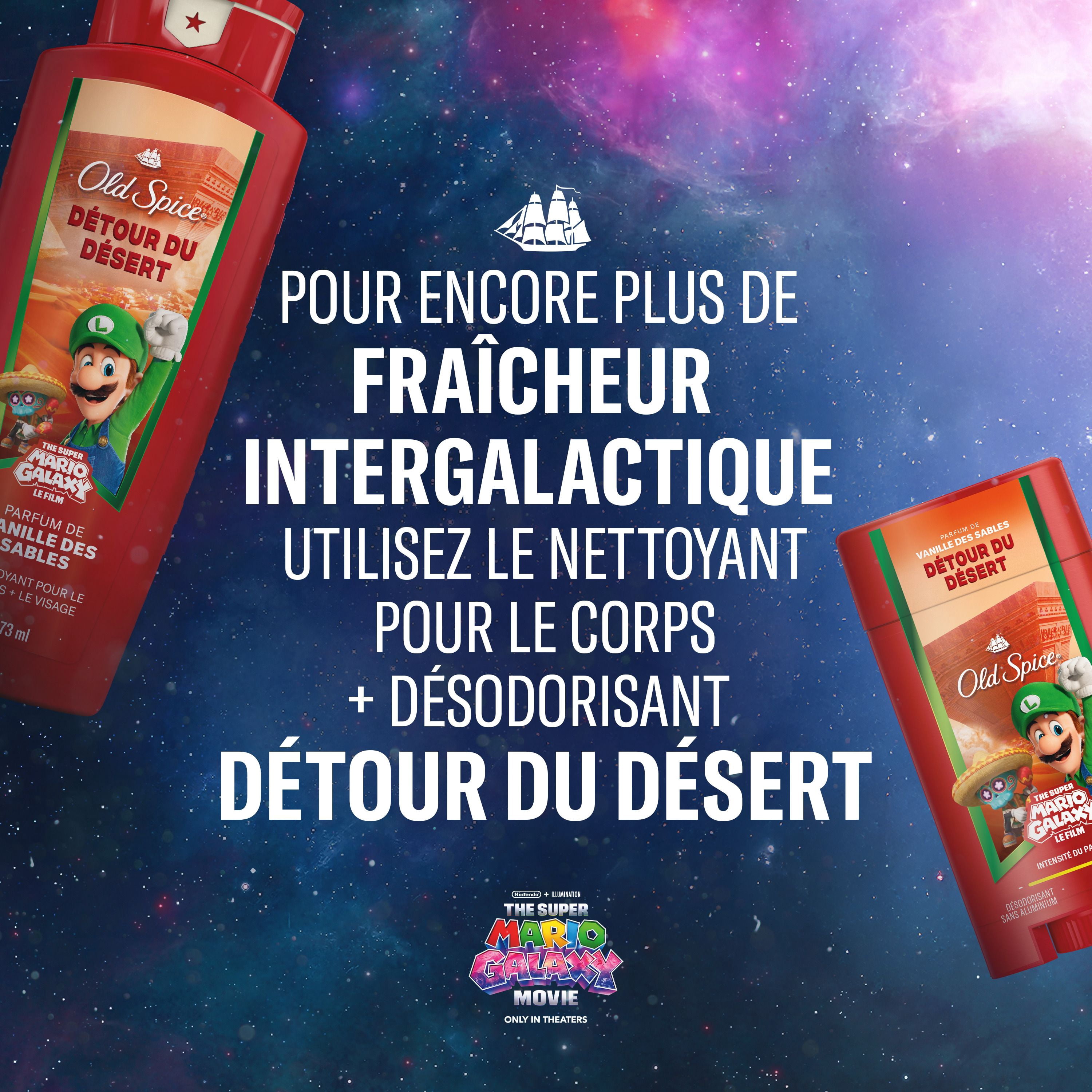 Pain de savon Old Spice saponifié à froid pour hommes, Détour du désert, parfum de vanille des sables, Old Spice x The Super Mario Galaxy Movie, aucun granule, 141 g