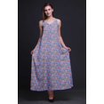 thumbnail image 2 of Bimba Robe Longue Maxi Imprimée à Bretelles Spaghetti Ajustables en Rayonne Florale pour Femmes Bohème-Moyenne, 2 of 4