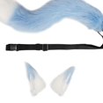thumbnail image 2 of Ensemble de Cosplay Queue pour Chat Loup avec et Oreilles de Renard de Fête Artisanat et Fin Authentique Grand Application pour Spectacles de Performance et Gris Bleu, 2 of 6