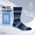 thumbnail image 4 of Polar Heat Nanuuq Men’s Premium Heat Wool Boot Socks – 3 Pack High Performance Winter Warmth, Black Mix Navy, 4 of 8