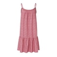 thumbnail image 5 of Kcodviy Dress for Women Floral Midi Dress for Women O Neck Ruffle Hem Button Front Dress Spaghetti Strap Sleeveless Short Comfy Dresses Dress Beach Dress, 5 of 5
