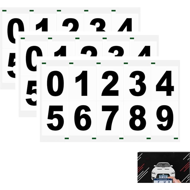 Nanofilm License Plate Sticker, Stealth Plate Defender Stickers, Reflective License Plate Stickers, License Plate Number Reflective Invisible Digital Sticker, License Plate Sticker (B, M)