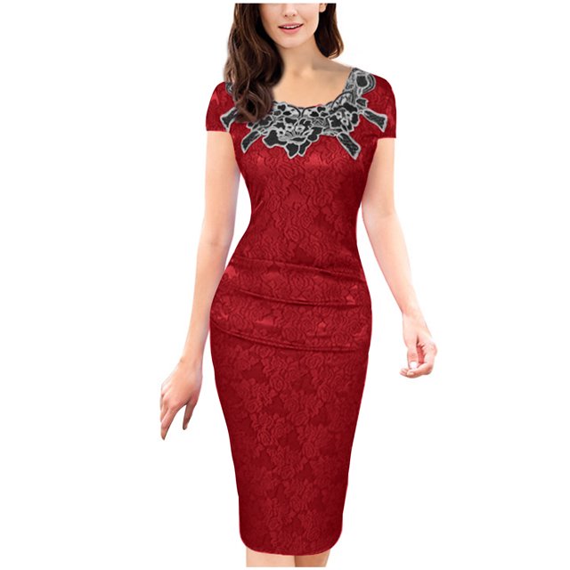 Robes pour Femmes 2024 Été Surdimensionnée Polyvalente Confort Tempérament à Manches Courtes Robe à Imprimé Patchwork Rabais de 50 % Liquidation!