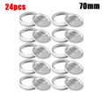 thumbnail image 3 of CAROOTU 12/24pcs Splits-Type Lids Sealing Storage Solid Caps for Regular/Wide Mouth Mason Jar, 3 of 7