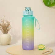Dvkptbk Water Bottle Sports Water Cup Large-Capacity Student Water Bottle Fitness Cup Straw Kettle Outdoor 1L Super Large Space Cup Camping Essentials