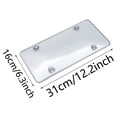 thumbnail image 2 of SNNROO Cadre Transparent pour Couvercle de Plaque d'Immatriculation 2 Pcs Nouveauté Météo/bulle de Plaque d'Immatriculation Convient à Toutes les Plaques Plaques avant et Arrière, 2 of 3