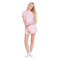 thumbnail image 2 of No Boundaries Women's Two Piece Short Pajama Set, 2 of 6