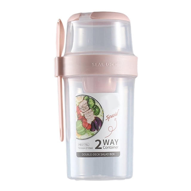 Contenant Isolé à Double Couche pour Céréales et Collations, Tasse Alimentaire Portable pour Camping, Randonnée, Voyage, Rangement de Yogourt, Organisation de Préparation de Repas à Emporter