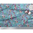 thumbnail image 3 of Soimoi Modal Satin Fabric Fox,Leaves & Floral Clip Art Printed Craft Fabric by the Yard 42 Inch Wide, 3 of 3