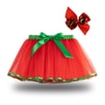 thumbnail image 2 of Yuyuzo Jupe Superposée Jupes Mini en Tulle pour Filles Robe de Danse Princesse Robes Colorées à Volants avec Bandeau à Nœud, 2 of 7
