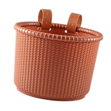 Panier de Vélo pour Enfants en Osier Panier de Vélo Panier de Rangement Portable avec Sangles Panier de Guidon avant en Osier pour Filles Enfants Tout-Petits Brun