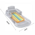 thumbnail image 2 of Czzoypi Inflatable Armchair Pool Lounger, Large Adult Pool Float with Headrest Arm Rests, Comfortable Swimming Pool Chair for Beach Backyard, White, 2 of 2