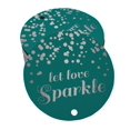 thumbnail image 1 of Inkdotpot Pack Of 100 Let Love Sparkle Wedding Favor Paper Tags Craft Real Silver Foil Hang Tags, 1 of 6