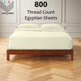 thumbnail image 4 of 7-PC Split King Size Ivory Color Giza 800-Thread-Count Cotton Sheet Set - 18 Inch Deep Pockets, 4 of 7
