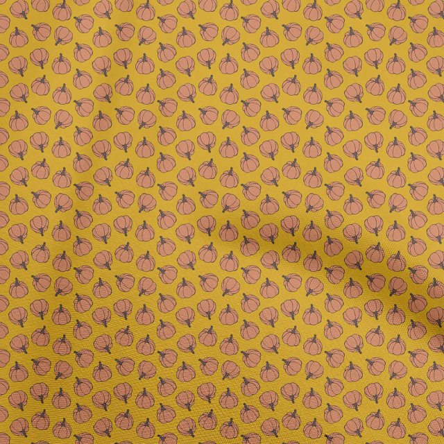 oneOone Tissu Flex Coton Jaune Citrouille Matériel de Robe Tissu Imprimé Tissu au Mètre 40 Pouces de Large