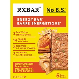 RXBAR® Barre d'énergie Miel Cannelle Beurre d'arachide 5 x 55 g