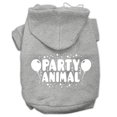 thumbnail image 1 of Party Animal Screen Print Pet Hoodies Grey Size Med (12), 1 of 1