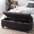 thumbnail image 3 of Bouclair Banc de Rangement en Similicuir Noir, 3 of 9