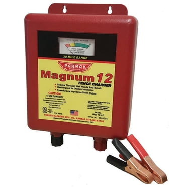 Parmak Magnum 12 MAG12UO Chargeur Électrique de Clôture à Faible Impédance, Alimenté par Batterie