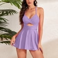 thumbnail image 1 of LSLJS Women's Spring Fashion Swim Skirt Solid Color Large Size Suspender Swim Skirt, Plus Size Swimsuit, 1 of 7