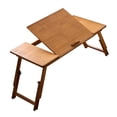 thumbnail image 2 of GROWTH TANK Foldable Table Laptop Lap Desk Rectangle Bamboo Portable Stand Adjustable Angle for Camping Balconies Computer Outdoor Picnic Brown Large, 2 of 9