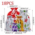 thumbnail image 2 of Wooowa Christmas Drawstring Gift Bag Sets, Festive Closure Pouches for Holiday Present Packaging, 2 of 6