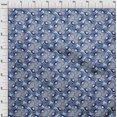 thumbnail image 4 of oneOone Rayon Blue Fabric African Sewing Material Print Fabric By The Yard 56 Inch Wide, 4 of 4