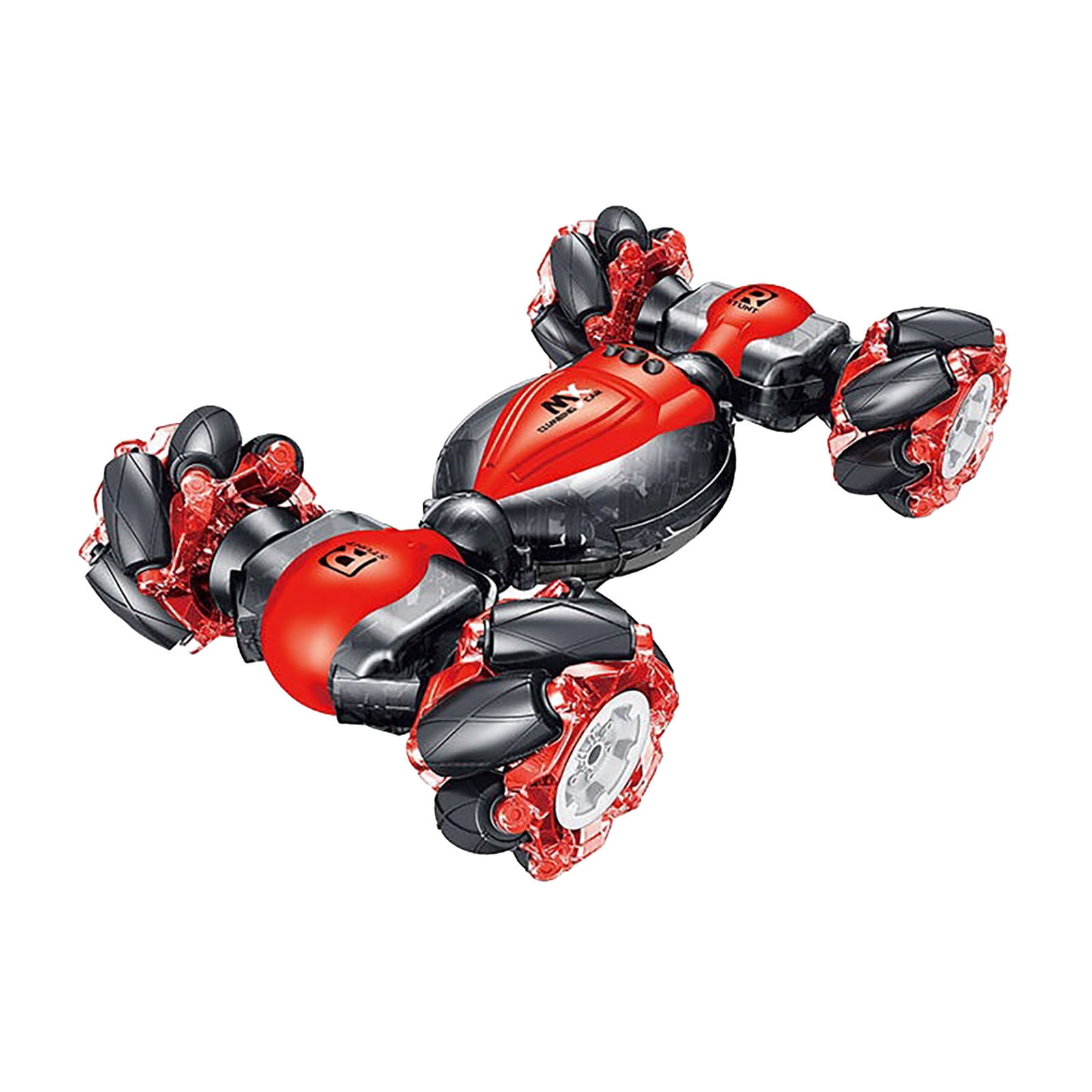 Red 4Wd Rc Stunt Car Gesture Control Twisting Led Lights Climber Crawler 2.4G Remote Control Off Road Toy For Kids Adults