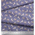 thumbnail image 3 of Soimoi Poly Georgette Fabric Leaves & Reindeer Animal Fabric Prints By Yard 52 Inch Wide, 3 of 3