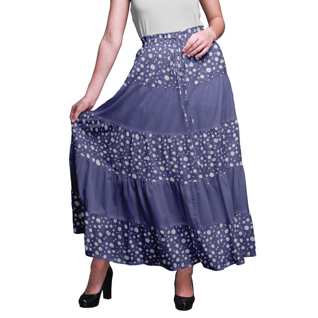Bimba SkirtsForWomen Long Length Cotton Printed Maxi Boho Summer Skirt