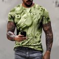 thumbnail image 1 of Weiqiqre T-shirt Homme Décontracté Relief Imprimé Graphique Tee Extérieur Quotidien Vacances Manches Courtes Col Rond Chemise pour Quotidien, Extérieur, Rue et Stations de Vacances, 1 of 6