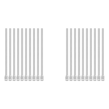 20 Pcs Aiguilles Distributrices à Bout Émoussé 4 Pouces, 12 Gauge Aiguilles Émoussées en Acier Inoxydable Applicateur de Fluide 10g, 20 x Aiguilles Émoussées, Argent