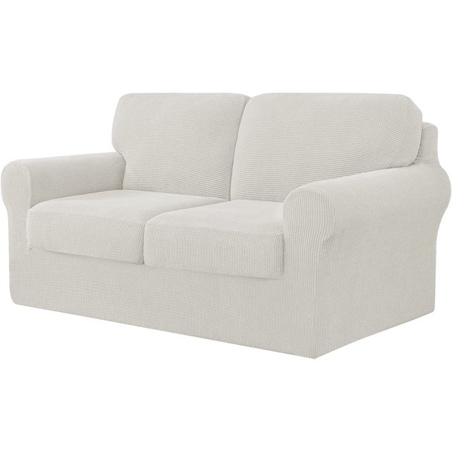 CHUN YI Stretch Checks Spandex Sofa Cover Separate Backrests Cushions Cover Slipcover