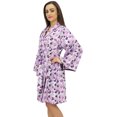 thumbnail image 1 of Bimba Robe Kimono Rose à Manches Longues pour Femme, par-Dessus, Imprimé Floral, Vêtement de Nuit - 8, 1 of 5