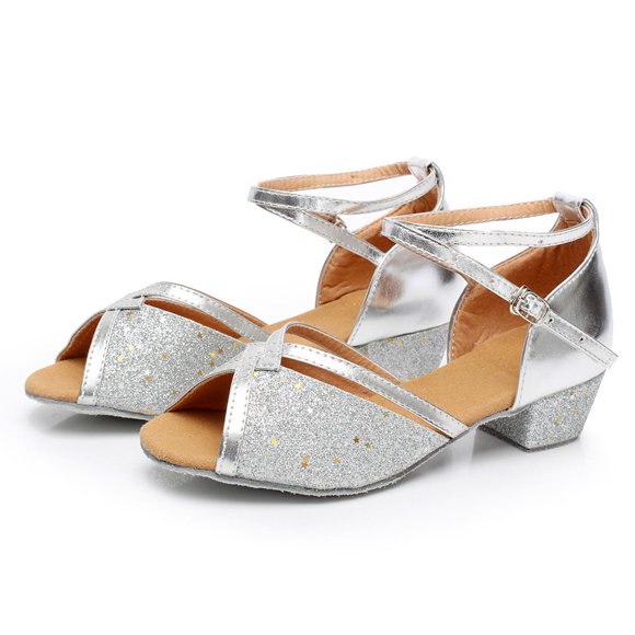 EGNMCR Dance Shoes Toddler Baby Kids Girls Princess Dancing Ballroom Tango Latin Shoes Sandals Kid Shoes
