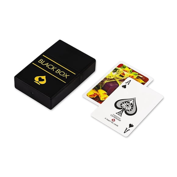 Black Box Premium Plastic Playing Cards Pack Of 1 With Case, Waterproof Playing Cards, Bridge Size | Multicolor Playing Cards