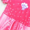 thumbnail image 2 of Girls Mermaid Princess Costume with Bag Cloak Birthday Party Cosplay, 2 of 6