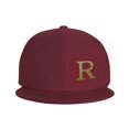 thumbnail image 3 of ZICANCN Alphabet R Baseball Casquettes Motif, Casquettes de Camionneur pour Hommes et Femmes, Casquettes Plates Ajustables et Respirantes, Rouge Foncé, 3 of 6