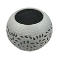 thumbnail image 2 of Clearance! Solar Outdoor Table Lantern Flickering Flame Light Round Pot With Warm Yellow Garden LED Tabletop Lamp Decorative For Garden Yard Specials of The Day Weekly Finds #07, 2 of 7