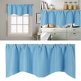 thumbnail image 2 of WIFKLSIIPG Door Curtain Kitchen Shading Window Curtain Solid Color Pocket Fan Shaped Curtain Short Curtain 52 X 18 Inches, 2 of 9
