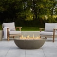 thumbnail image 4 of Real Flame Riverside 48" Oval Concrete Propane Fire Pit in Glacier Gray, 4 of 6
