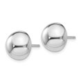 thumbnail image 2 of 14k White Gold 10mm Half Ball Post Earrings H969, 2 of 2