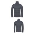 thumbnail image 2 of EGNMCR T-Shirt à Enfiler pour Homme, T-Shirt de Base, Mode Hiver, Décontracté, Couleur Unie, Col Roulé Extensible, Chandails, Blouse, Hauts, Chaud, Manches Longues, T-Shirt, 2 of 5