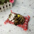 thumbnail image 4 of Sleeping Cats Plush Stuffed Toy Press Simulation Sound Animal Cute Doll Kids Gift, 4 of 8