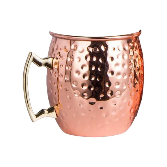 Binwennn Set Double Wall Glasses 4oz Mule Cup 304 Stainless Steel With Brass Plating Finish Smooth Body Glass Elegant Drinking Mug