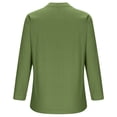 thumbnail image 5 of RKSTN Womens Tops Cotton and Linen V-Neck Long Sleeve Three Buttons Plus Size Tops Loose Fit Solid Color Basic Breathable Summer Tops Blouses, 5 of 5