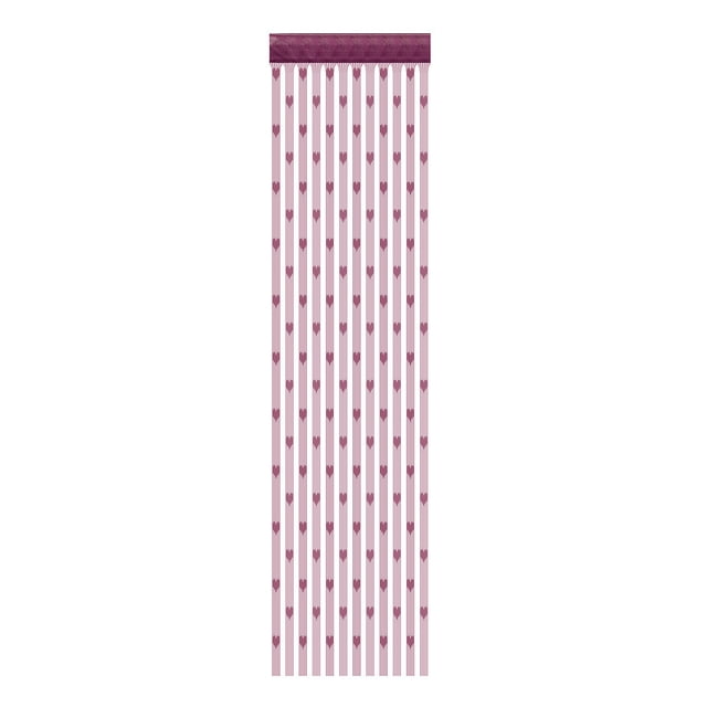 Binwennn Rideau de Douche Lumières 8 Pieds Rideaux Rideaux Assombrissants Porte Fenêtre Séparateur Corde 50x2 00cm Rideau Rideau Voilage Cœur Maison