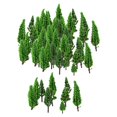 thumbnail image 4 of pitrice 50x Train Scenery Mixed Miniature Trees for Layout Accessories DIY Material Cypress Tree, 4 of 9