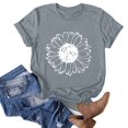 thumbnail image 1 of Babysbule Liquidation de Hauts pour Femmes T-shirt à Col Rond Imprimé à Manches Courtes de Mode pour Femmes Chemise Décontractée Ample Hauts, 1 of 6